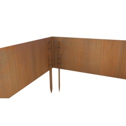 ANGOLO PER BORDURE IN ACCIAIO CORTEN